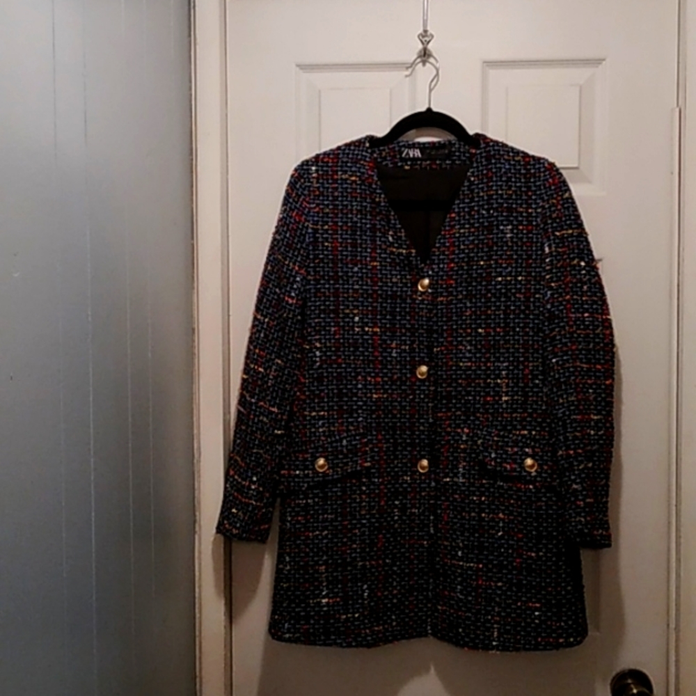 Zara multicolor Jacket, Sz Small